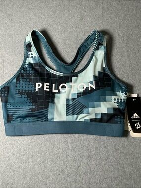 adidas Teal Geometric Training Bra